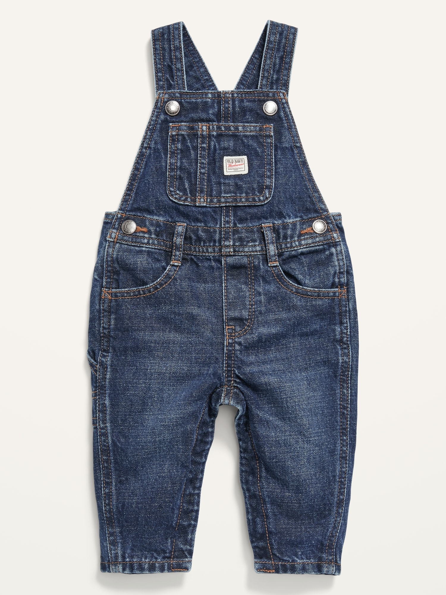 Unisex Workwear Jean Overalls for Baby Hot Deal