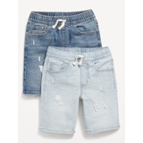 Knee Length 360° Stretch Pull-On Jean Shorts 2-Pack for Boys