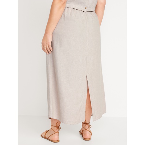 올드네이비 High-Waisted Linen-Blend Maxi Skirt