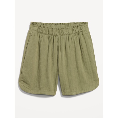 올드네이비 High-Waisted Crinkle Gauze Shorts -- 5-inch inseam