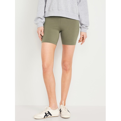 올드네이비 High Waisted Jersey Biker Shorts for Women -- 6-inch inseam