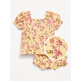 Smocked Top & Bloomer Shorts Set for Baby