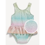 Printed Ruffled One-Piece Swimsuit for Baby Hot Deal