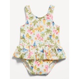 Printed Ruffled One-Piece Swimsuit for Baby Hot Deal