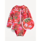 Printed Ruffle-Trim Rashguard One-Piece Swimsuit for Baby Hot Deal