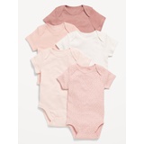 Unisex Short-Sleeve Bodysuit 5-Pack for Baby Hot Deal