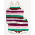 Sleeveless Sweater-Knit Tank and Shorts Set for Baby