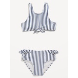 Printed Tie-Front Bikini Swim Set for Toddler Girls Hot Deal