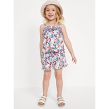 Sleeveless Ruffle Top and Shorts Set for Toddler Girls