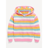 Crochet-Knit Pullover Hoodie for Toddler Girls Hot Deal