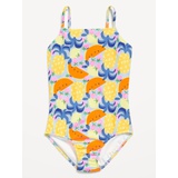 Printed Back-Cutout One-Piece Swimsuit for Girls Hot Deal