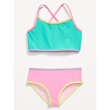 Strappy Cross-Back Bikini Swim Set for Girls Hot Deal