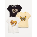 Short-Sleeve Graphic T-Shirt 3-Pack for Girls Hot Deal