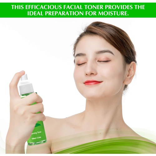  Once Upon A Tea Green Tea Matcha Balancing Toner, Alcohol-Free Facial Mist, 90% Organic Face Spray, Best Pore Minimizer & Calming Skin Treatment for Sensitive, Dry & Combination Types, Prep for Se