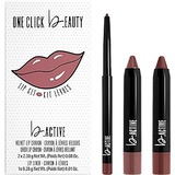 One Click Beauty b.ACTIVE 3-Piece Lip Kit, Longwear Makeup, The Cool Nudes
