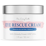 One Living Earth Eye Rescue Cream - Clinically Proven Syn-Coll Collagen-Stimulating Peptide - Anti Aging Formula for Wrinkles, Dark Circles, Fine Lines, Under Eye Bags & Puffiness