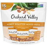 ORCHARD VALLEY HARVEST Honey Roasted Mixed Nuts, 1 oz (Pack of 15), Non-GMO, No Artificial Ingredients