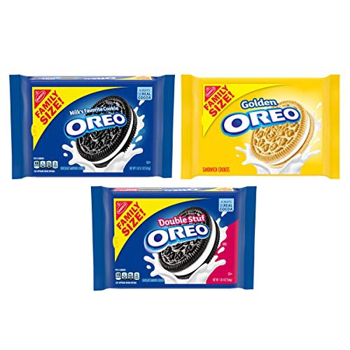  OREO Original, Double Stuf & Golden Sandwich Cookies Variety Pack, Family Size, 3 Packs
