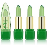 Ownest. Ownest 3 Pcs Aloe Vera Lipstick, Magic Temperature Color Change Lipstick Lip Blam Moisturizing Long Lasting Lip Makeup