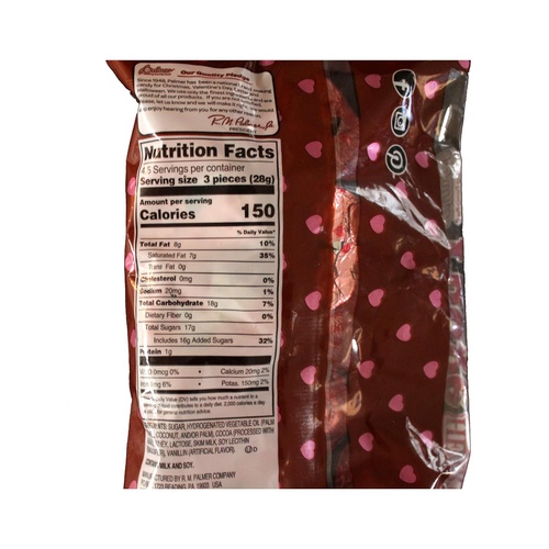  Palmer (2 bags) Fudge Hearts - Soft, Creamy Fudge in a Rich Chocolate Shell - 4.5 oz (128 g) - #081122