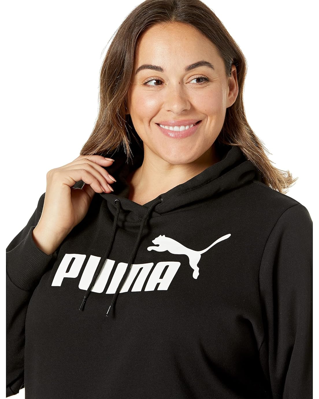 퓨마 PUMA Plus Size Essentials Logo Fleece Hoodie