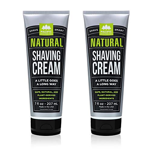  Pacific Shaving Company Natural Shave Cream, Cruelty Free, 7 oz (Pack of 2)