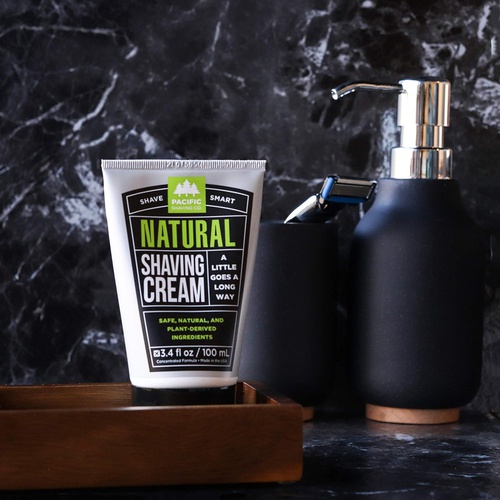  Pacific Shaving Company Natural Shave Cream - with Safe, Natural, and Plant-Derived Ingredients for a Smooth Shave, Softer Skin, Less Irritation, No Animal Testing, TSA Friendly, M