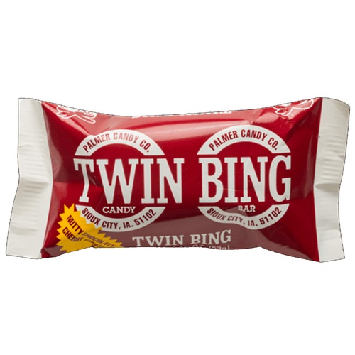  Palmers Candies Palmers Twin Bing Candy Bars - (12-Pack) - Chocolate Covered Cherry Nougat Candy Bar