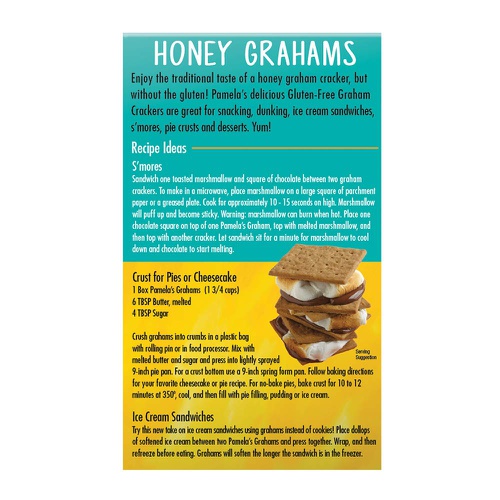  Pamelas Products Gluten Free Graham Crackers, Honey (Pack of 6)