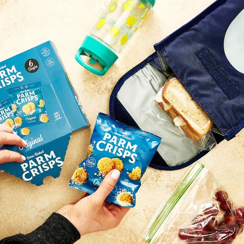  ParmCrisps Original Parmesan Cheese Crisps, Keto Gluten Free, Back to School Snacks, 100% REAL Cheese Crisps, Oven Baked, Gluten Free, Sugar Free, Low Carb, High Protein, Keto-Frie