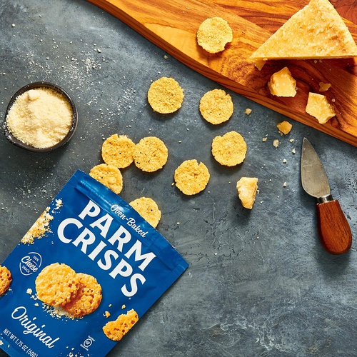  ParmCrisps Original Parmesan Cheese Crisps, Keto Gluten Free, Back to School Snacks, 100% REAL Cheese Crisps, Oven Baked, Gluten Free, Sugar Free, Low Carb, High Protein, Keto-Frie