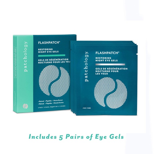  Patchology FlashPatch Restoring Night Eye Gels for Dark Circles, 5 Count
