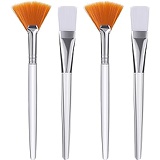 Patelai 12 Pieces Facial Brushes, Includes 4 Pieces Fan Shape Brushes and 8 Pieces Face Mask Brushes Applicators Cosmetic Tools