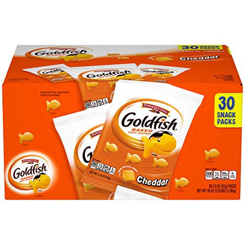  Pepperidge Farm Goldfish Cheddar Crackers, 1.5 oz. Snack Packs, 30-Count Multi-Pack Box
