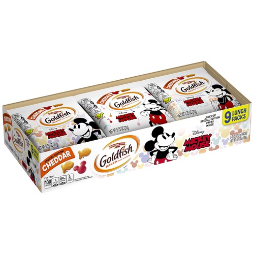  Pepperidge Farm Goldfish Special Edition Crackers with Disneys Mickey Mouse, 9-Count Tray