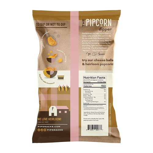  Pipcorn Heirloom Corn Dippers - Truffle (3 Pack of 9.25oz Bags) - No Artificial Anything, Vegan, Gluten Free, 3 Simple Ingredients - Non-GMO Heirloom Corn, Sunflower Oil, Sea Salt,