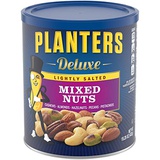 Planters Deluxe Lightly Salted Mixed Nuts (15.25 oz Canister) | Variety Mixed Nuts with Cashews, Almonds, Hazelnuts, Pecans & Pistachios