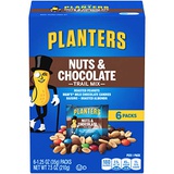 PLANTERS Nuts and Chocolate Trail Mix, 1.25 oz. Bags (6 Pack) - Trail Mix with M&Ms Chocolate and Roasted Peanuts - Sweet and Salty Energy Boost - Kosher