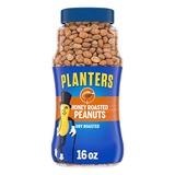 PLANTERS Honey Roasted Peanuts, 16 oz. Resealable Jar | Flavored Peanuts with a Sweet Honey Coating & Sea Salt | Wholesome Snacking | Kosher