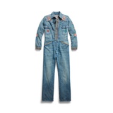 Embroidered Denim Coverall