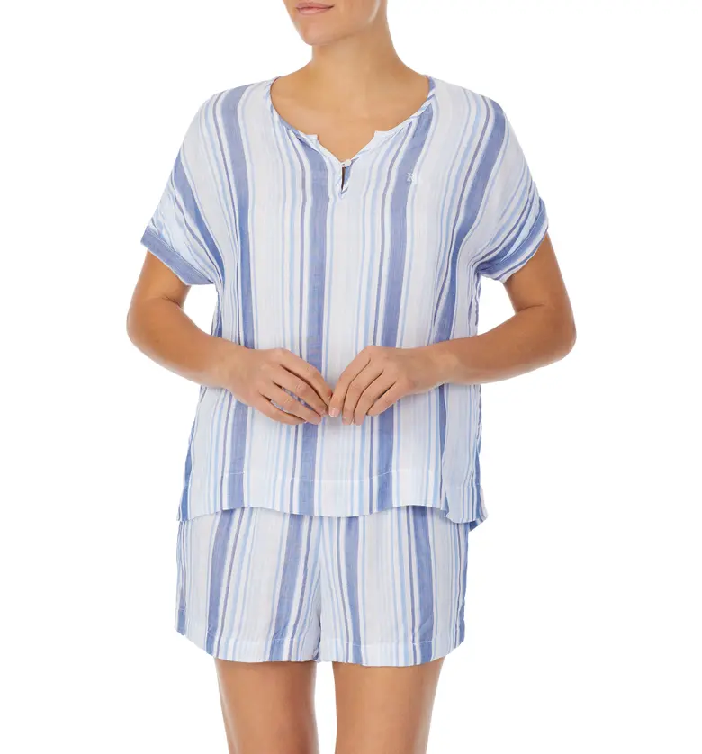 Lauren Ralph Lauren Stripe Short Pajamas_BLUE STP