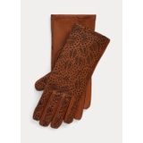 Burn-Out Leather Tech Gloves