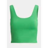 Cropped Sueded Jersey Tank Top