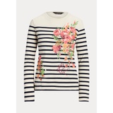 Floral & Striped Jersey Long-Sleeve Tee
