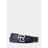 RL Leather-Trim Webbed Belt