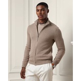 Silk-Cotton Full-Zip Sweater