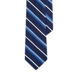 Striped Silk-Cotton Mogador Tie