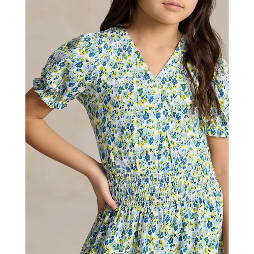 폴로 랄프로렌 Floral Faux-Wrap Cotton Jersey Dress