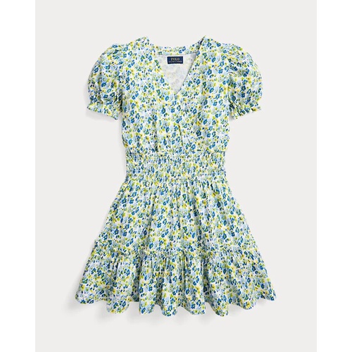 폴로 랄프로렌 Floral Faux-Wrap Cotton Jersey Dress