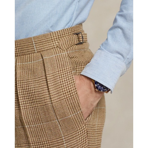 폴로 랄프로렌 Pleated Plaid Tweed Suit Trouser